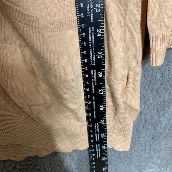 H&M Women’s Beige Cardigan Longline Button Front Pockets Rayon Cotton Blend Size - Picture 3 of 8